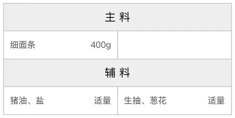 阳春面配方