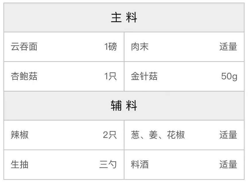 蒸面条的配方
