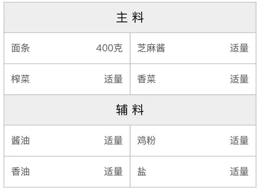 麻酱热干面配方