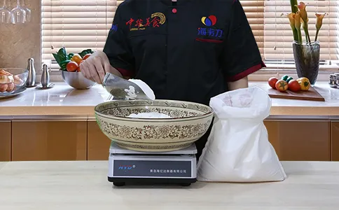 高粱面发糕发酵泡打粉的使用说明,称量干粉