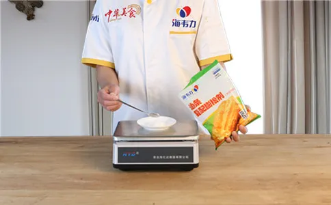 称量酥脆油条膨松剂