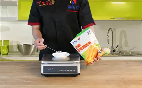 称量酥脆油条膨松剂