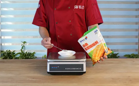 称量酥脆油条膨松剂