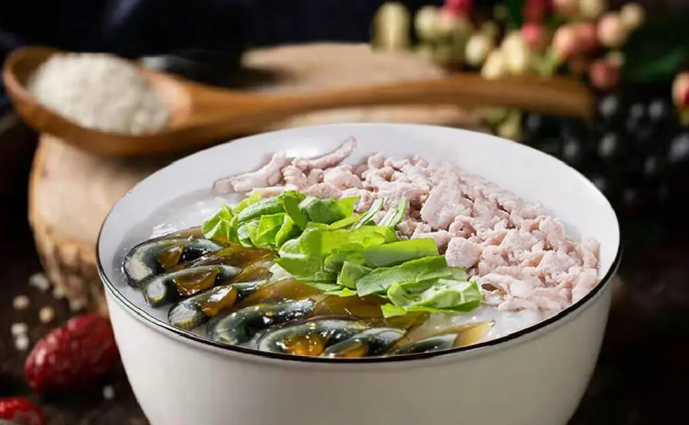 韭菜虾仁粥的做法步骤