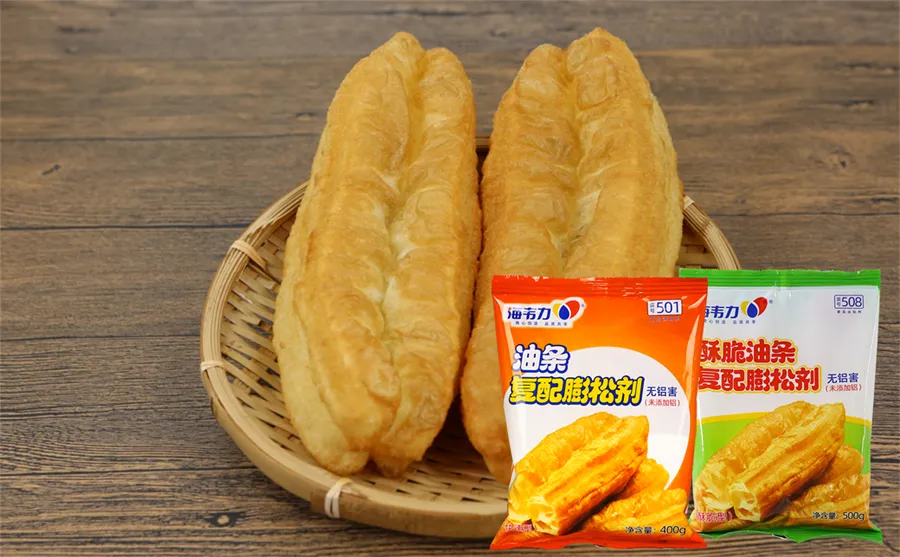 酥脆油条膨松剂,	用油条膨松剂炸油条的配方