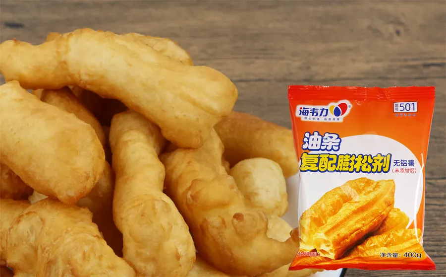 海韦力快速无矾油条膨松剂,茴香小油条的作法