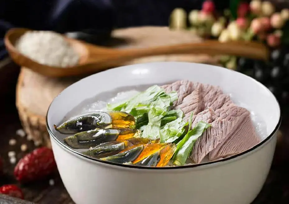 核桃果肉紫米粥的做法	