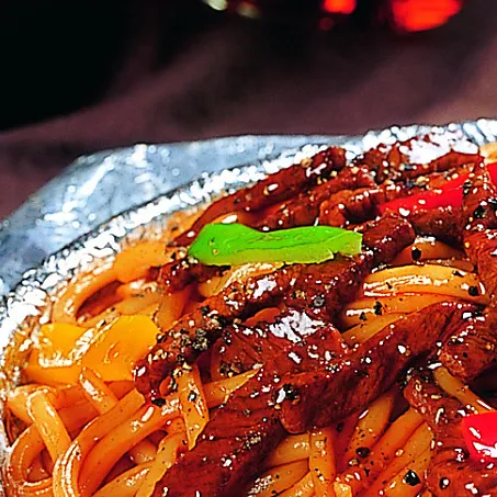 豆焖排骨炒莜面的做法步骤