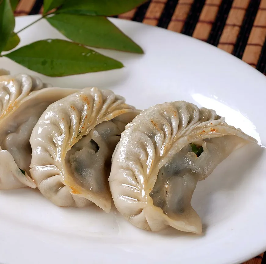 丝瓜虾仁水饺