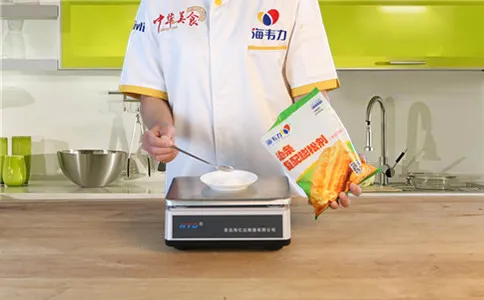 称量酥脆油条膨松剂