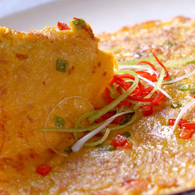 茼蒿小煎卷的做法步骤