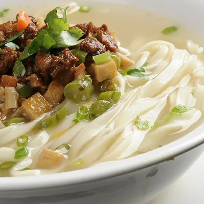 羊肉卤黑米面条的做法步骤