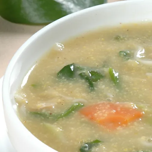 豆苗菊花龙须面