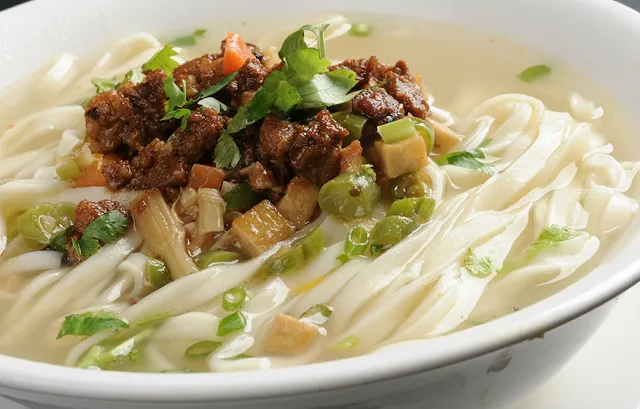 肉末鸡丝面的做法